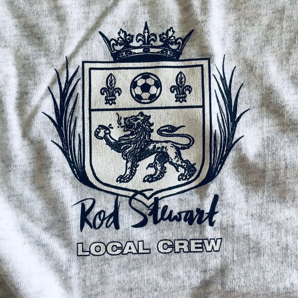 NWOT Rod Steward Crew T- Shirt Cotton Size L Gray Stedman By Hanes USA-Mexico - Picture 3 of 5